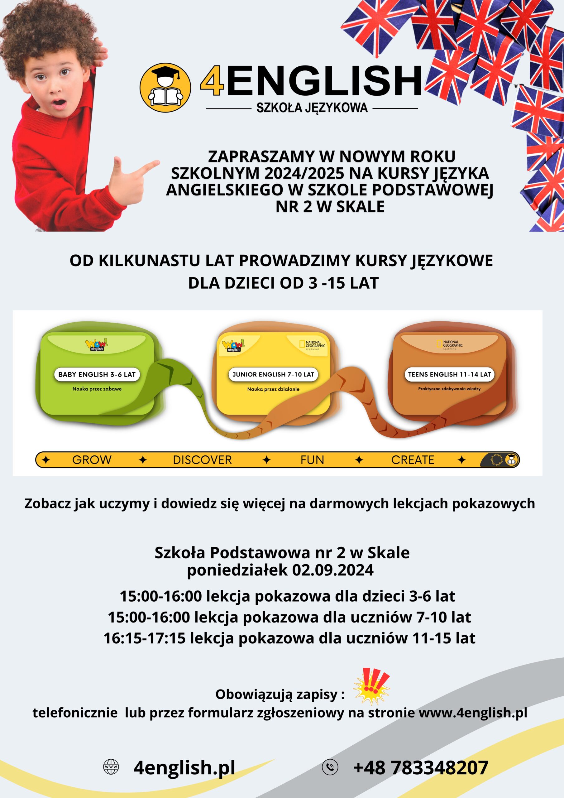 Darmowe zajęcia pokazowe 4English - Skała